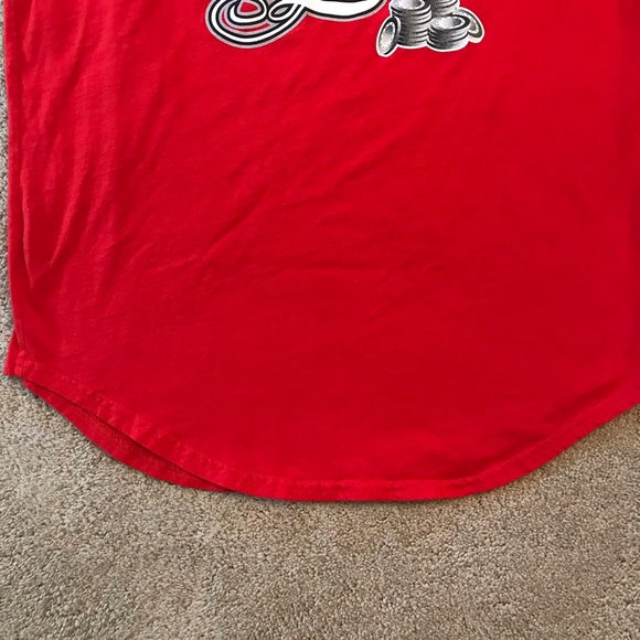 Las Vegas Love Gaming Graphic Tee Adult Size Large Tall Red Tunic Cotton - Picture 6 of 6